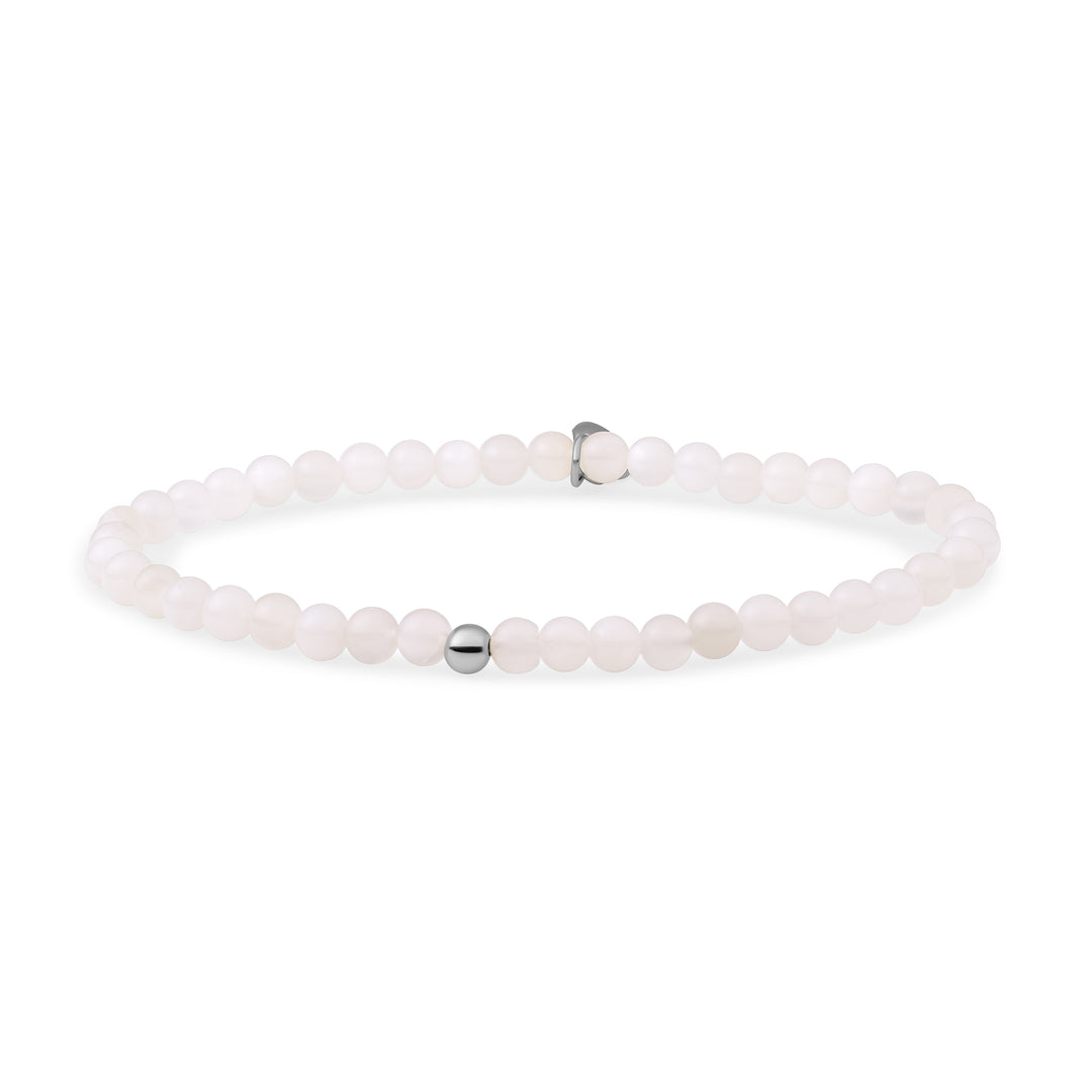 Sparkling Jewels Armband Maansteen SB-GEM54-ADD-4MM Zilverkleurig