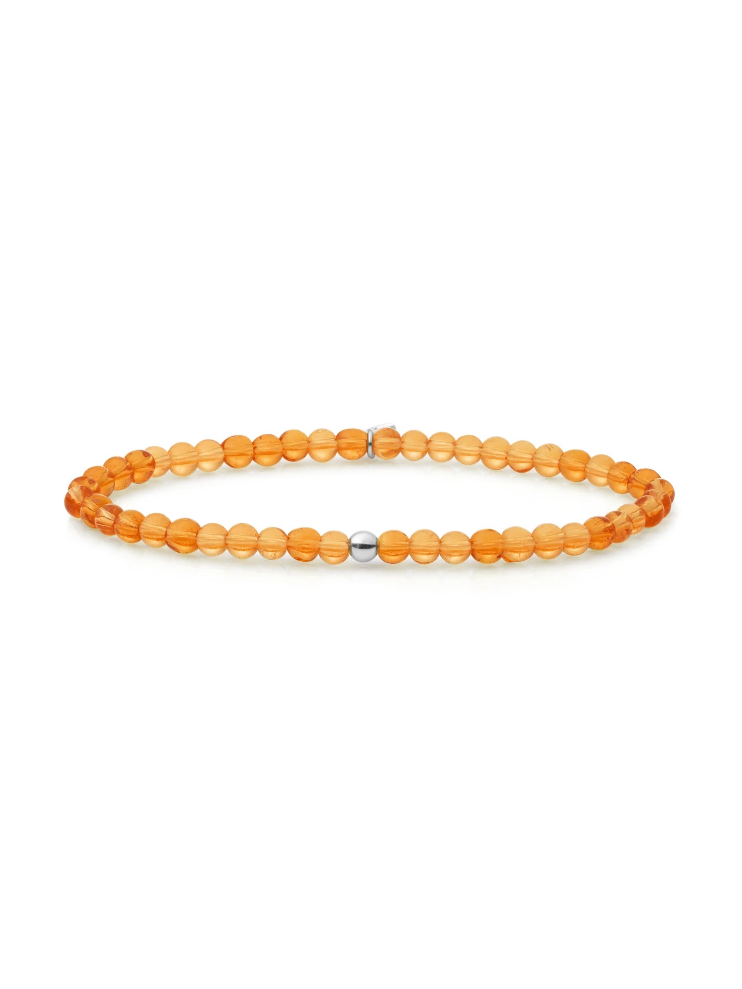 Sparkling Jewels Armband Citrienkwarts SB-GEM38-ADD-4MM Zilverkleurig