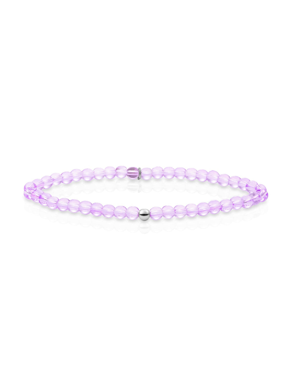 Sparkling Jewels Armband Kwarts SB-GEM41-ADD-4MM Zilverkleurig