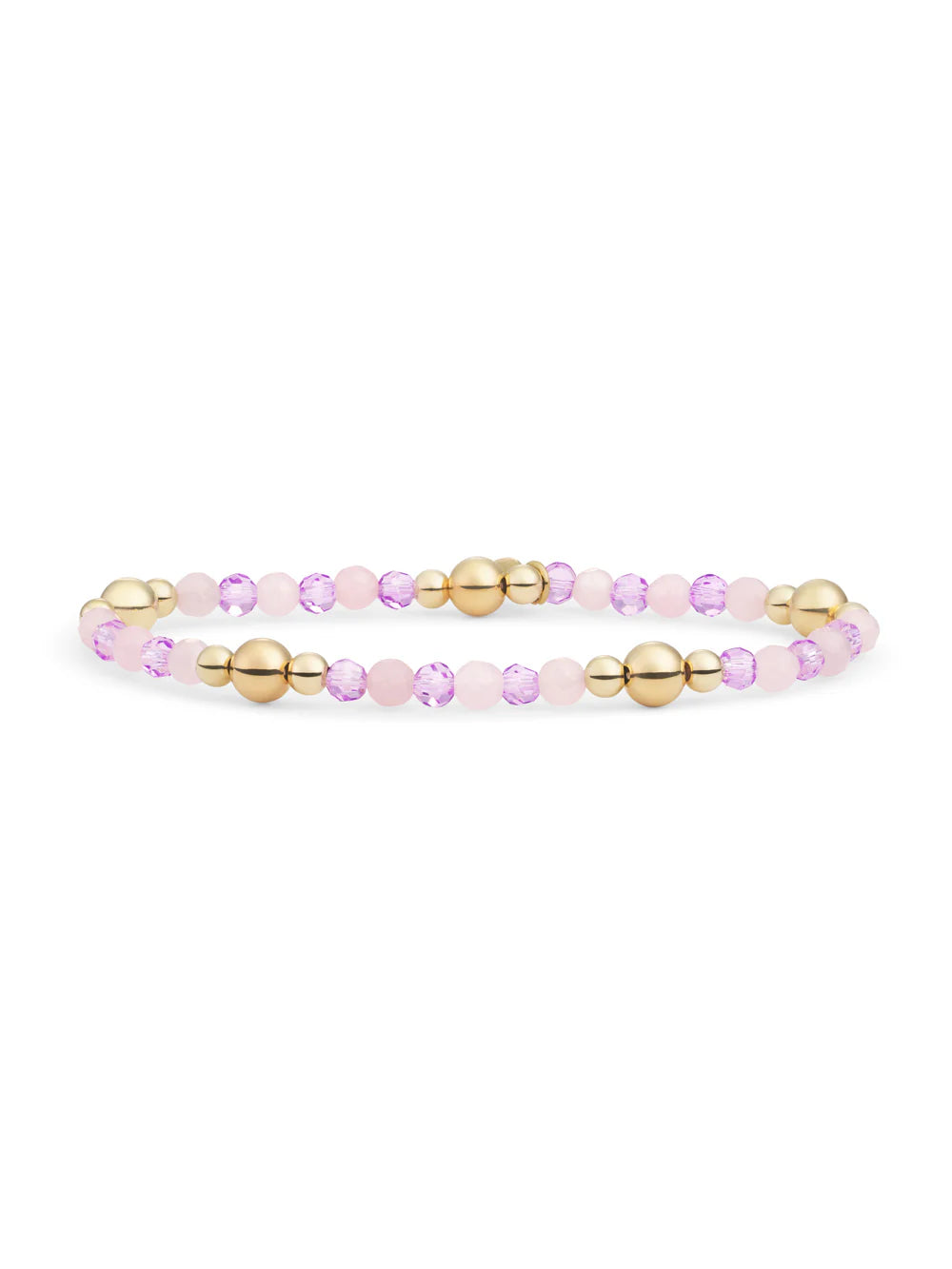 Sparkling Jewels Armband Kwarts BLK02G-G13-G41 Roze
