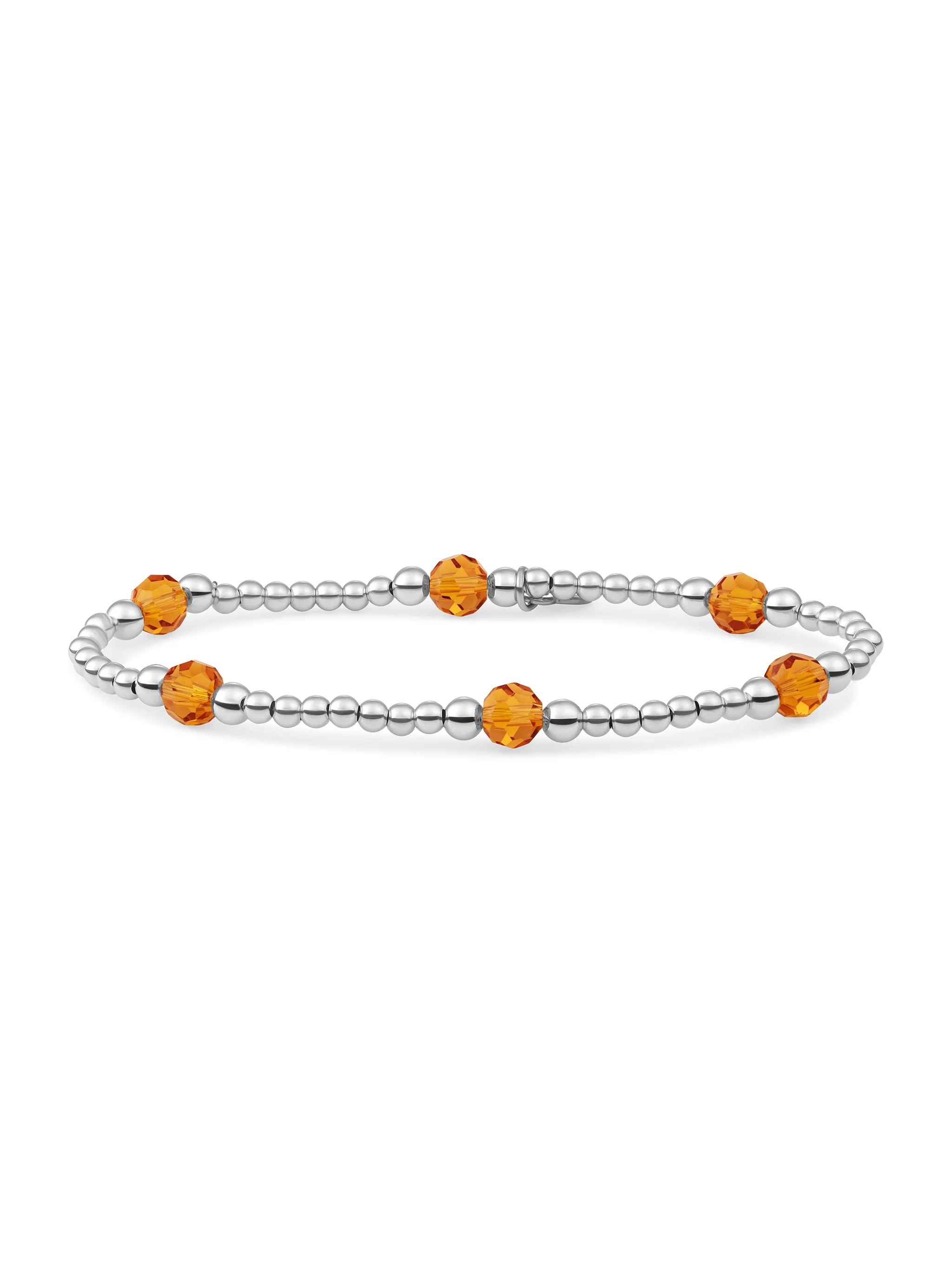Sparkling Jewels Armband Citrien Kwarts BLK03S-G38 Zilverkleurig