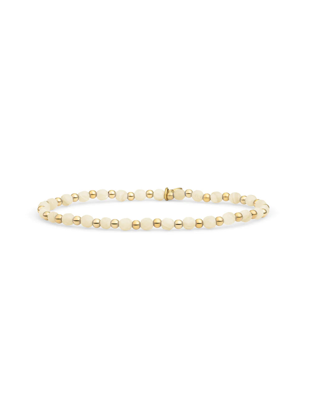 Sparkling Jewels Armband Beige Agaat SBG-GEM48-3MM-MIX Zilverkleurig