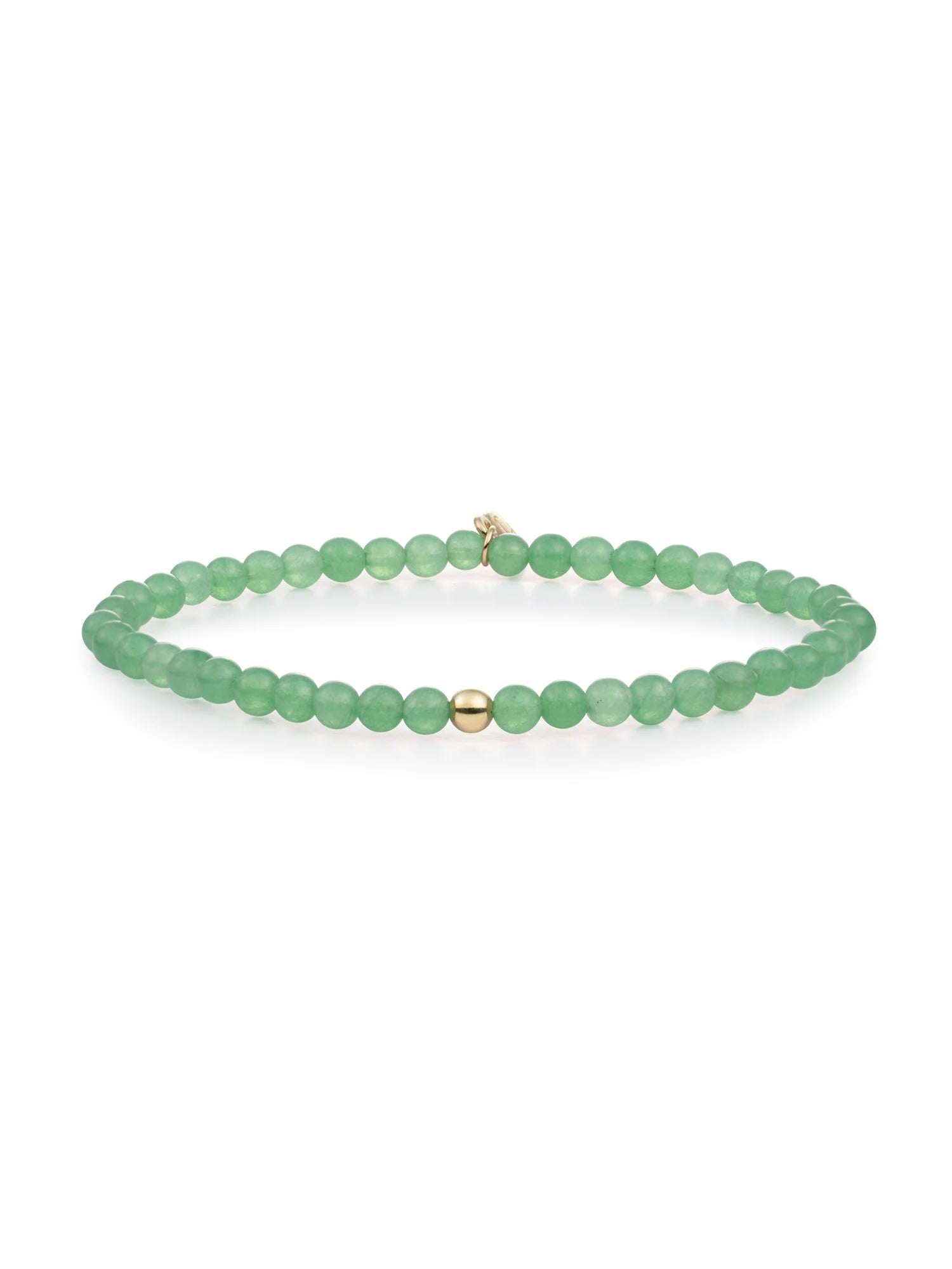 Sparkling Jewels Armband Groene aventurijn Saturn small 4mm SBG-GEM29-ADD-4MM Zilverkleurig