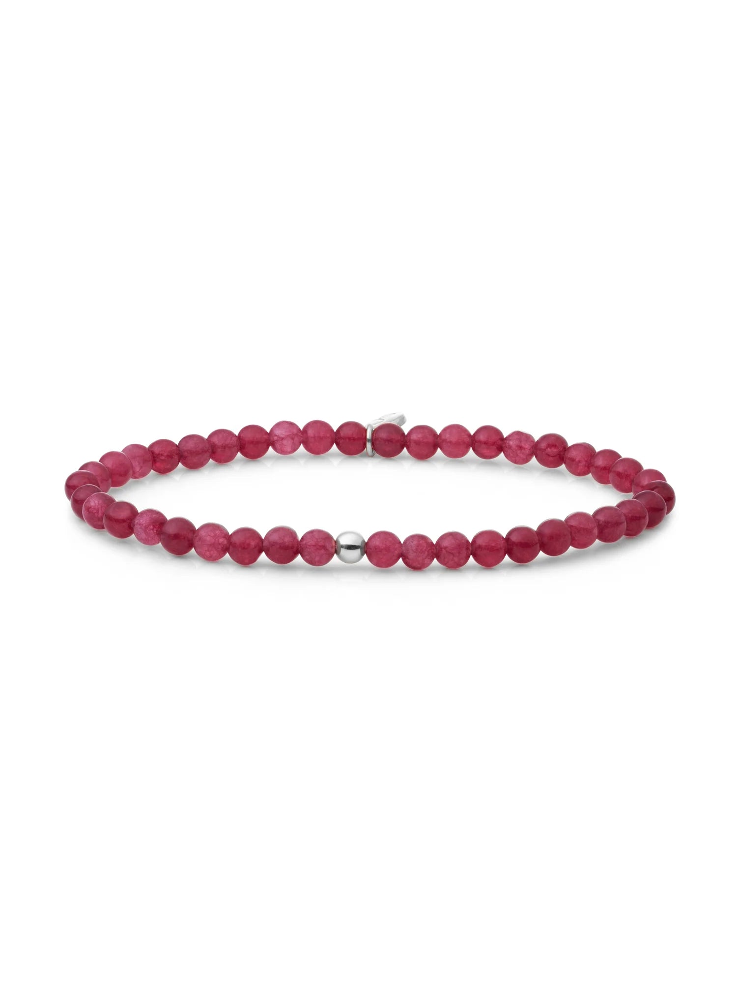 Sparkling Jewels Armband Jade SB-GEM49-ADD-4MM Zilverkleurig