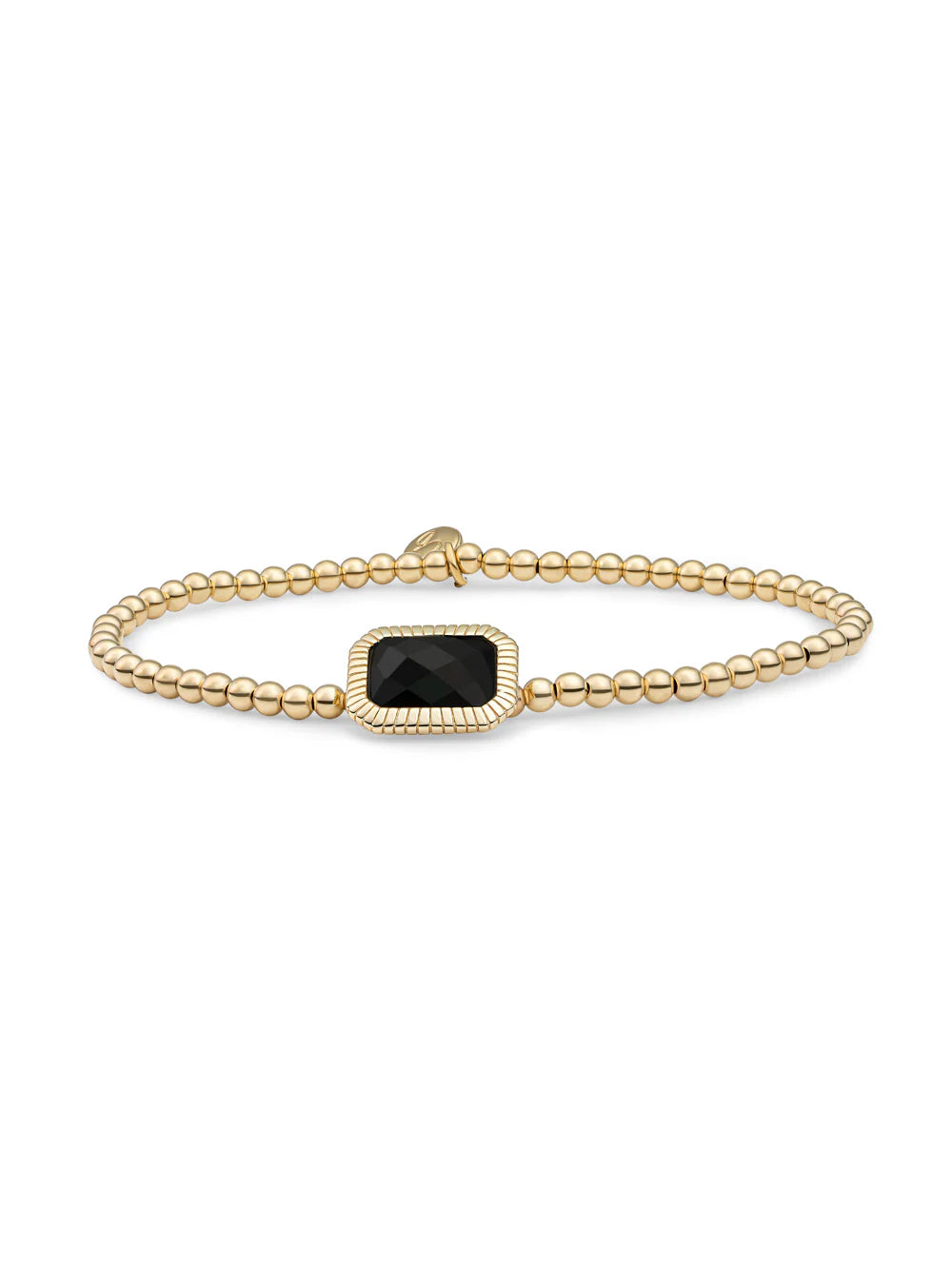 Sparkling Jewels Armband Onyx SB-G-3MM-BAG07 Goudkleurig