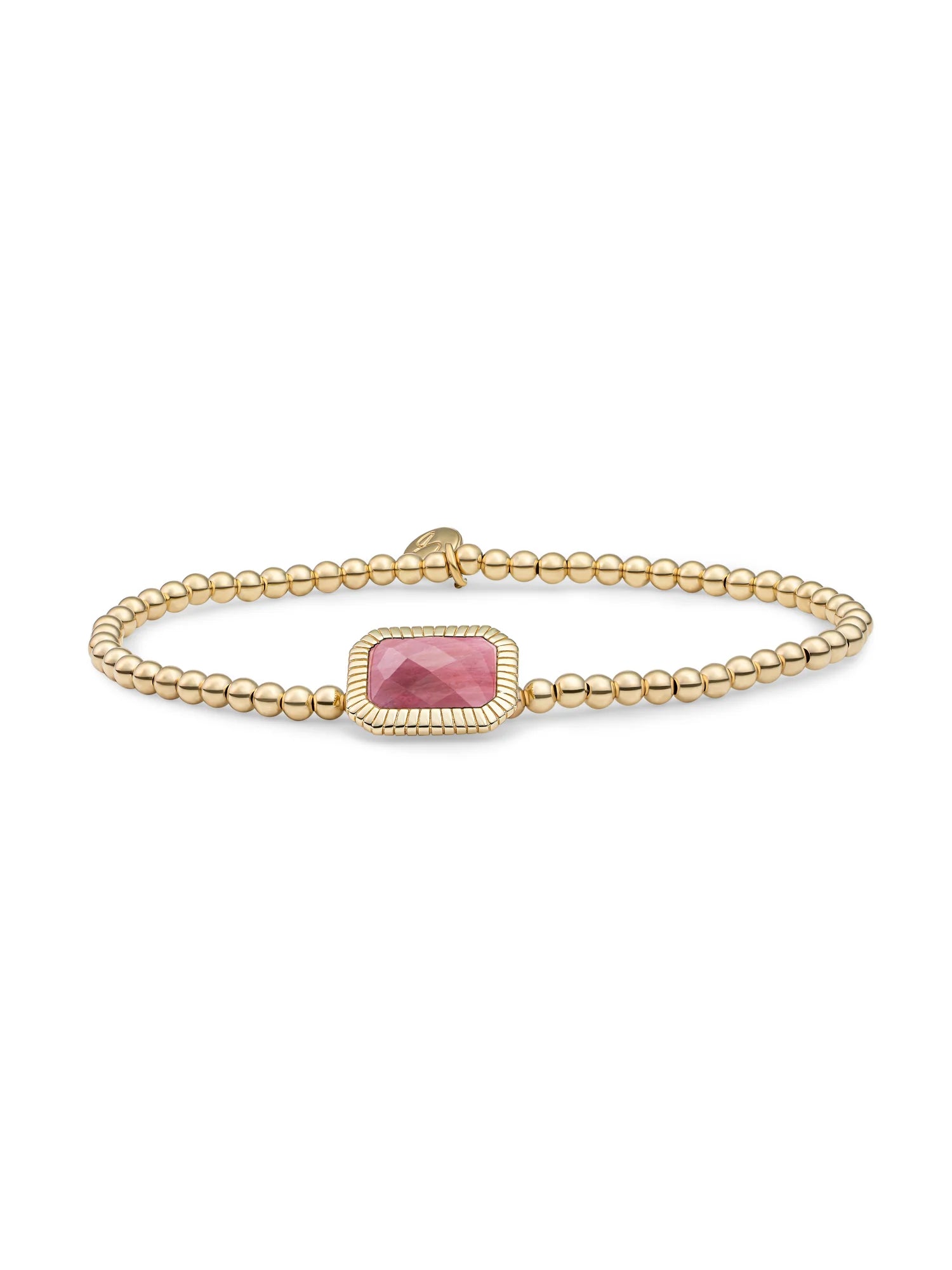 Sparkling Jewels Armband Roze rhodoniet SB-G-3MM-BAG24 Zilverkleurig