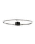 Sparkling Jewels Armband Silver - Onyx Twist SB-S-3MM-TG07