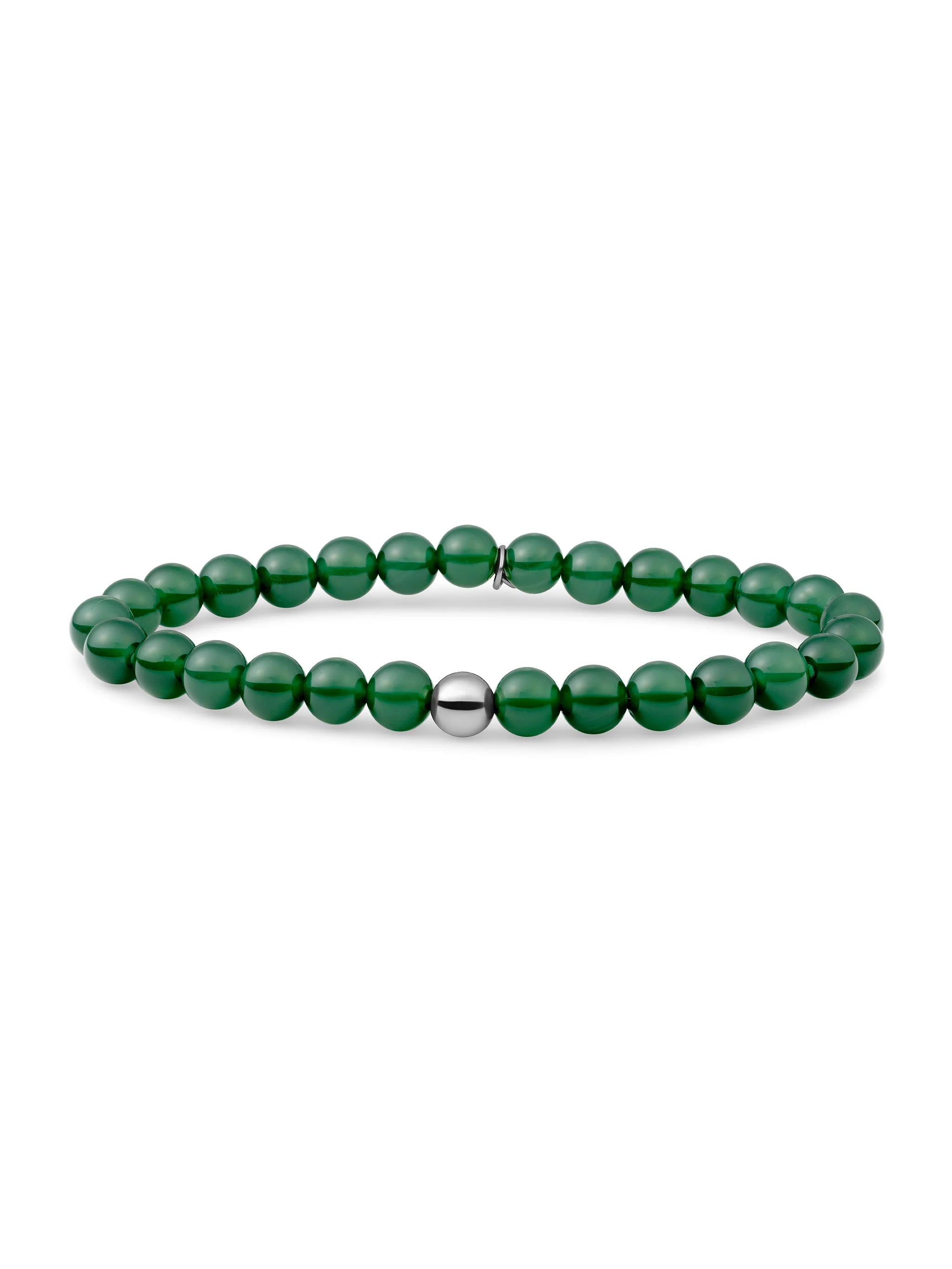 Sparkling Jewels Armband Amazoniet SB-GEM53-ADD-6MM Zilverkleurig