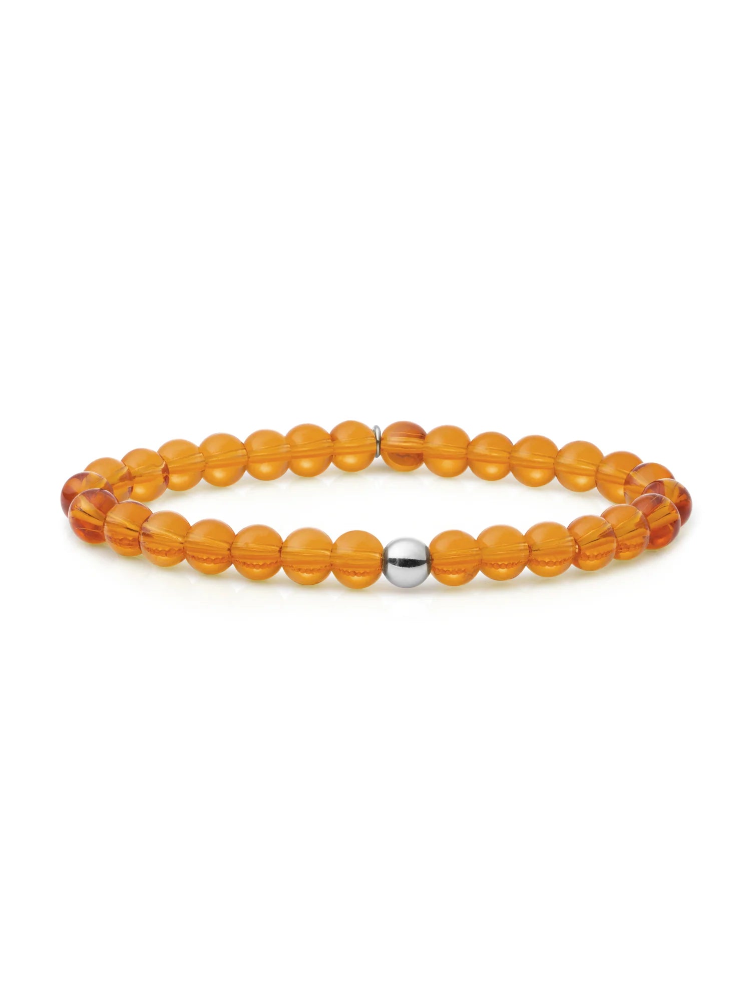Sparkling Jewels Armband Citrien Kwarts SB-GEM38-ADD-6MM Zilverkleurig