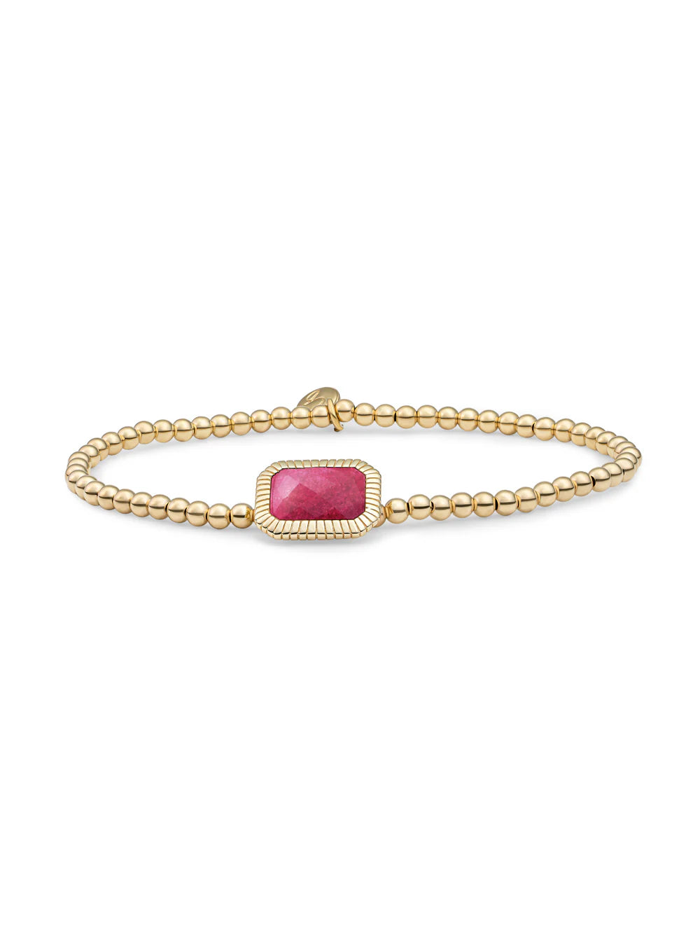 Sparkling Jewels Armband Jade SB-G-3MM-BAG49 Goudkleurig