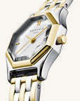 Rosefield horloge GWSSS-G03 Gemme White Steel Duotone Silver Gold - PansiteNederland.nl