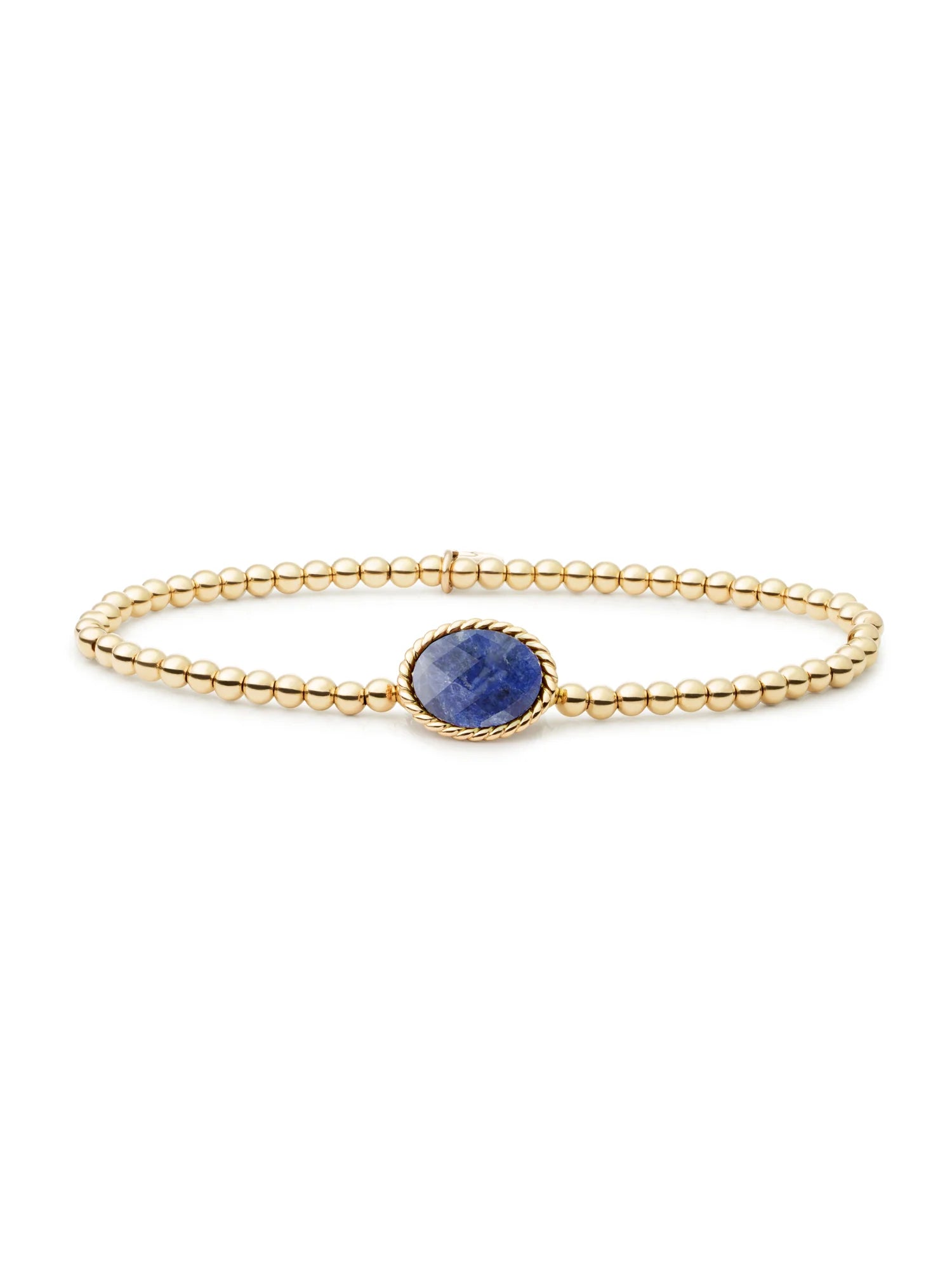 Sparkling Jewels Armband Sodaliet SB-G-3MM-TG20 Goudkleurig