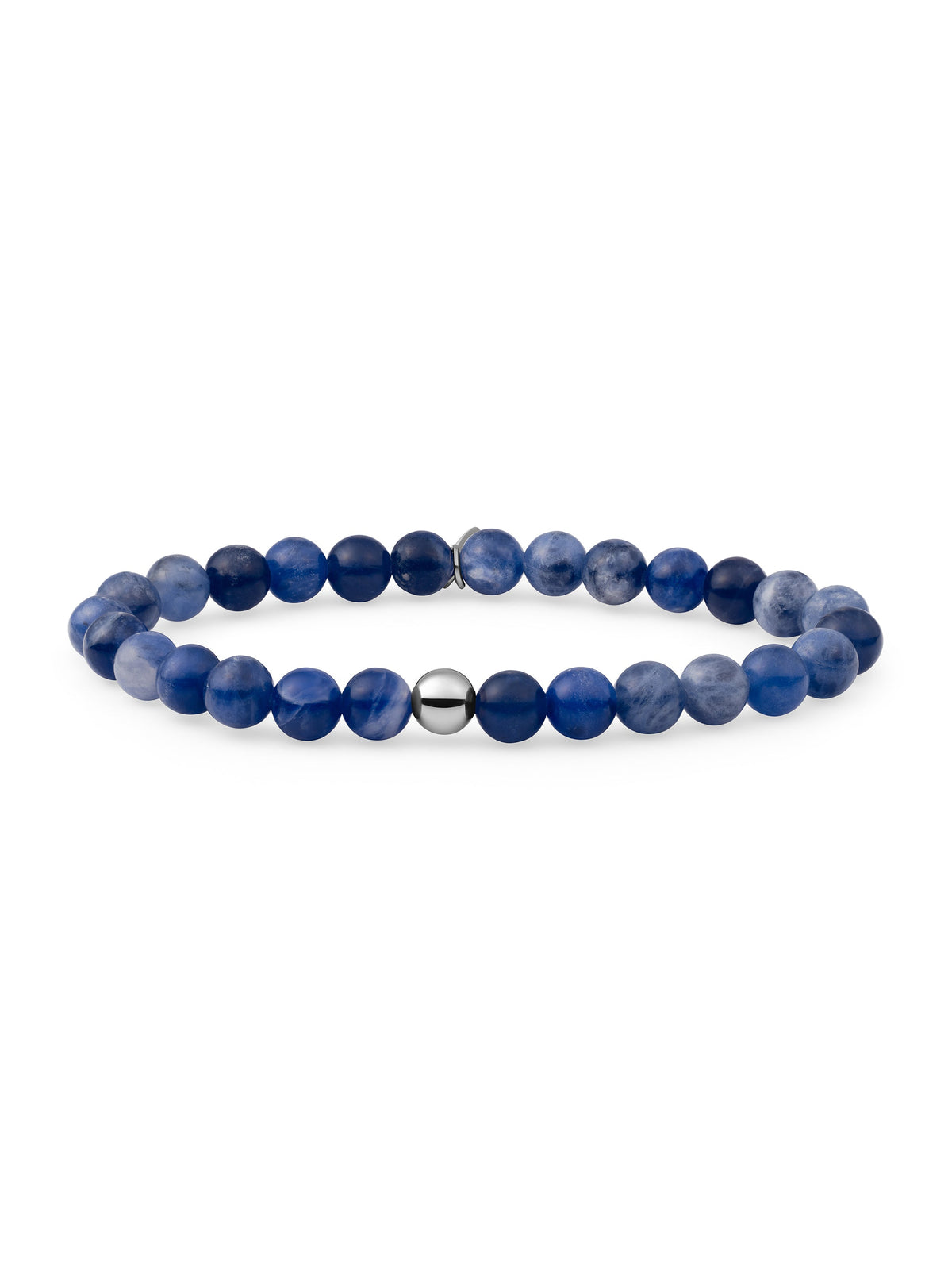 Sparkling Jewels Armband Sodaliet SB-GEM20-ADD-6MM Zilverkleurig