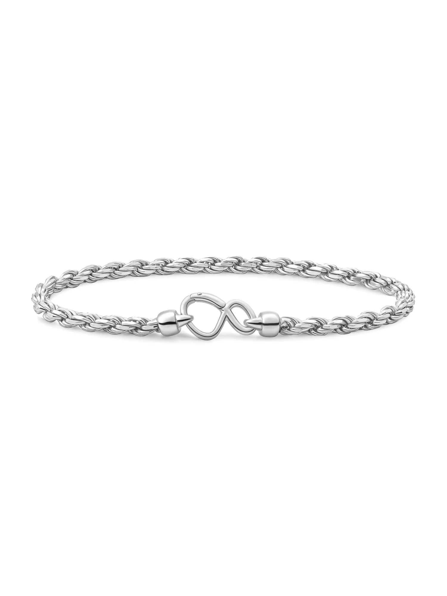 Sparkling Jewels Armband Rope Chain Rhodium LK-RPS-018 Zilverkleurig