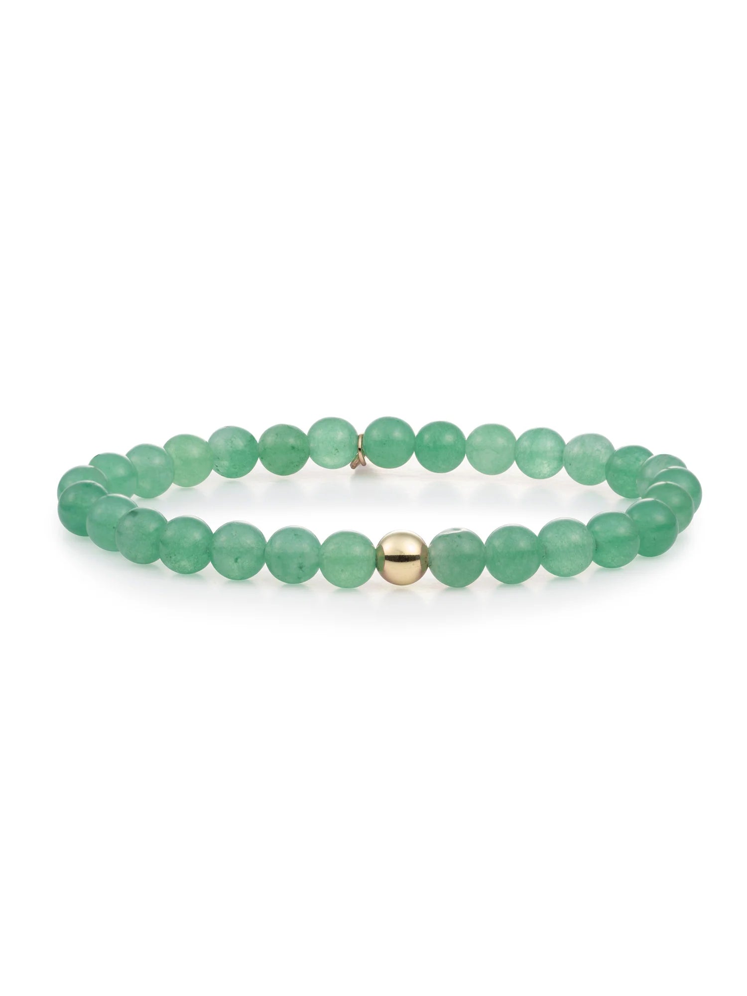 Sparkling Jewels Armband Groene aventurijn Saturn large 6mm SBG-GEM29-ADD-6MM Zilverkleurig