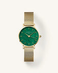 Rosefield horloge SEEGMG-SE72 Small Edit Emerald Mesh Gold - PansiteNederland.nl