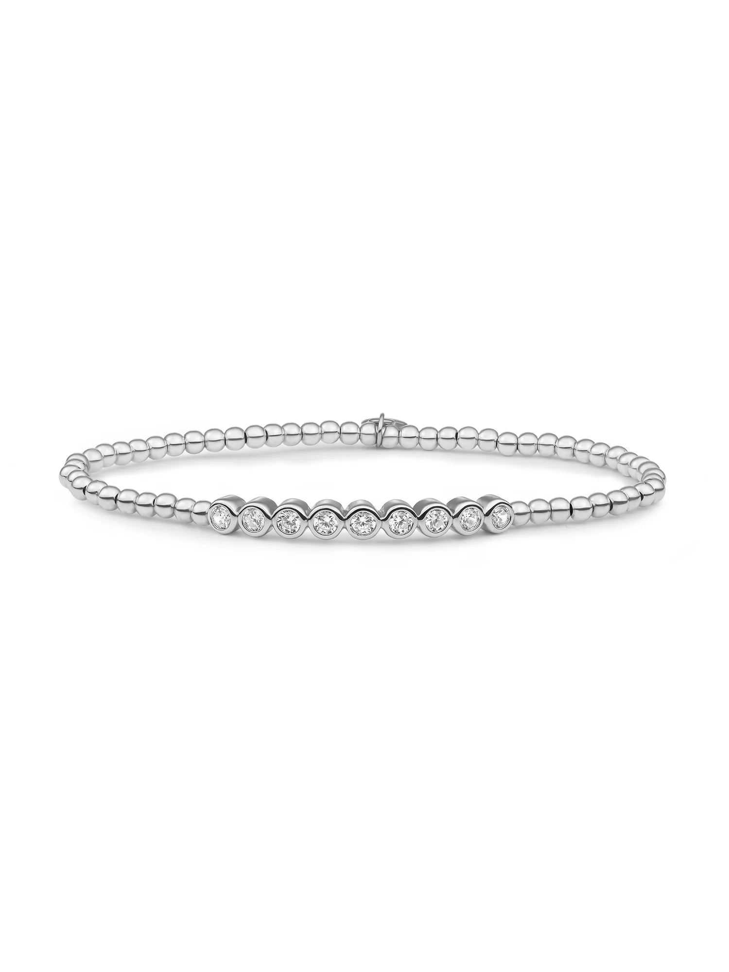 Sparkling Jewels Armband Kristal SB-S-3MM-TB01 Zilverkleurig