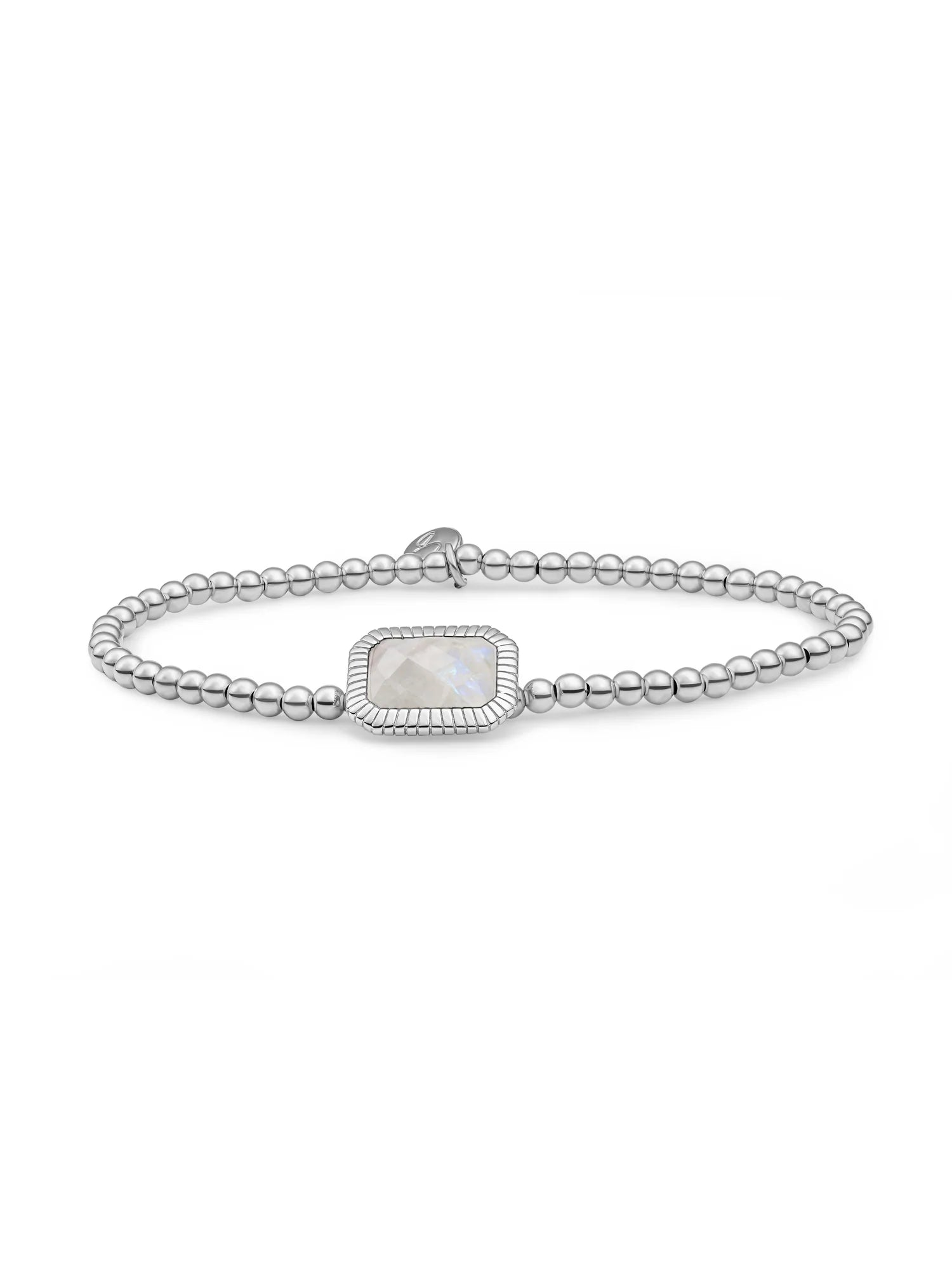 Sparkling Jewels Armband Maansteen SB-S-3MM-BAG54 Zilverkleurig