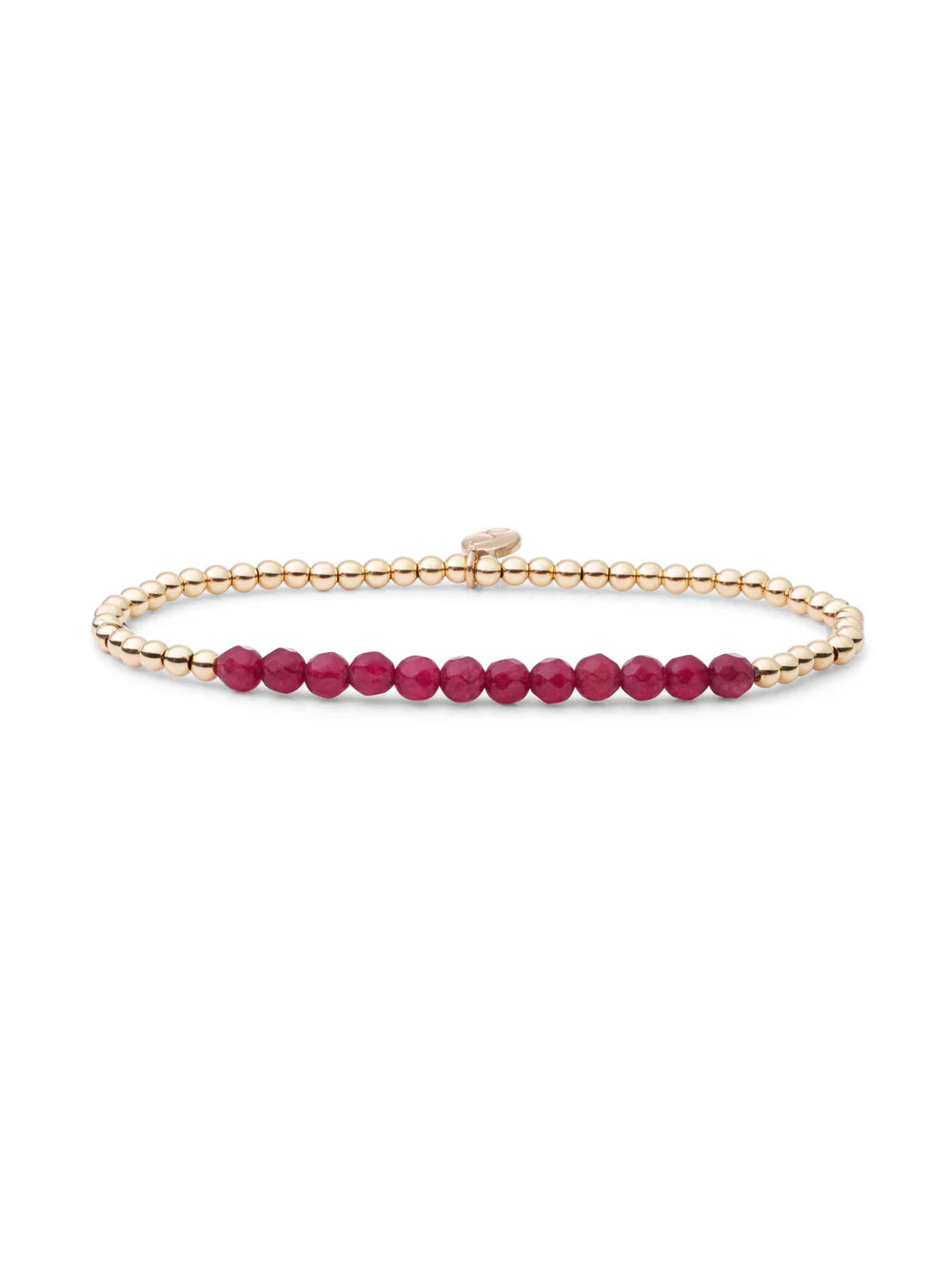 Sparkling Jewels Armband Fuchsia SBG-GEM49-3MM-LINE Zilverkleurig