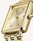 Rosefield horloge QCGSG-Q048 Boxy XS Champagne Steel Gold - PansiteNederland.nl