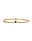 Sparkling Jewels Armband Baguette Cylinder Black CZ - Gold SB-G-4MM-BA02