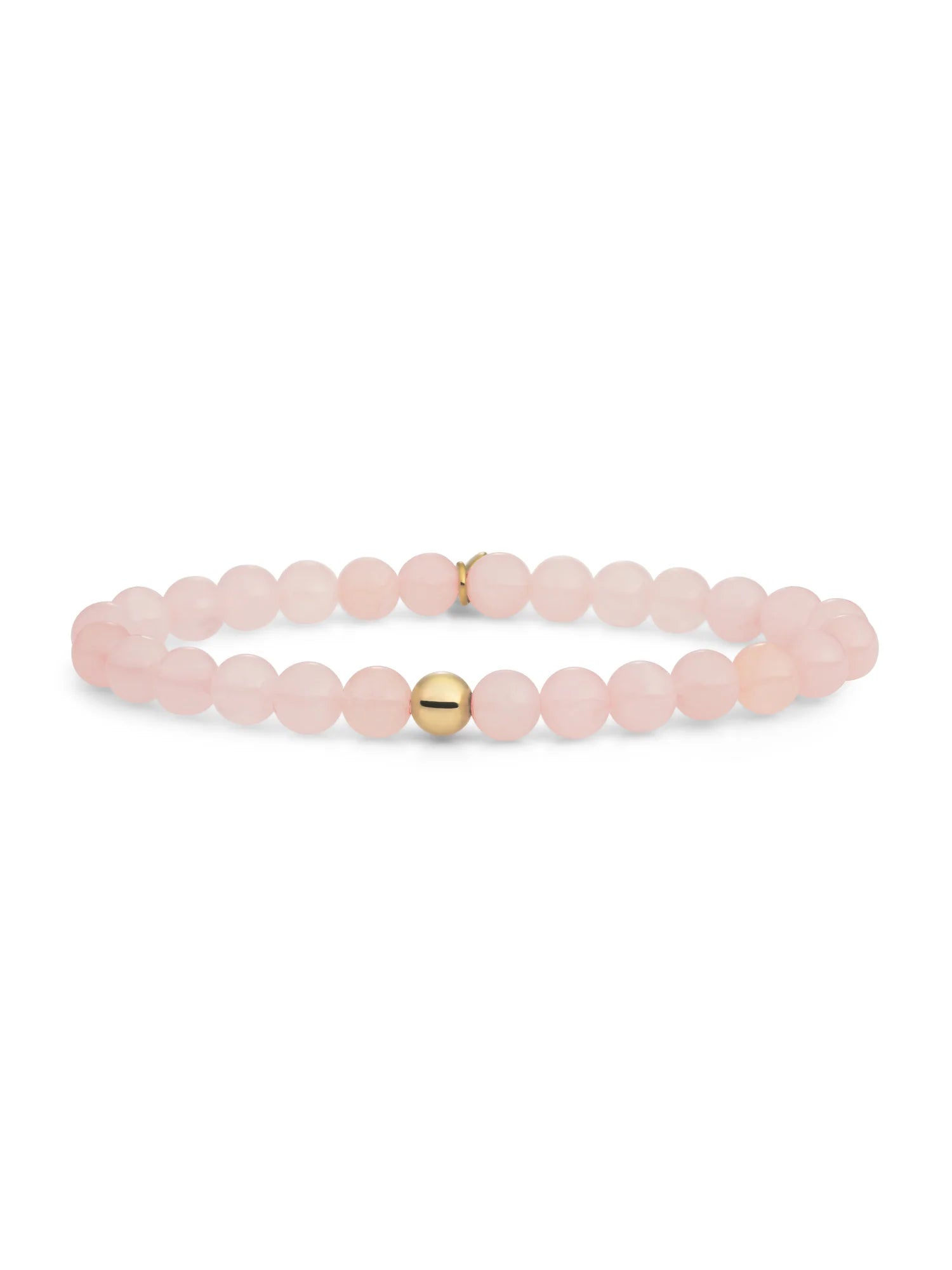 Sparkling Jewels Armband Rozenkwarts SBG-GEM13-ADD-6MM Goudkleurig