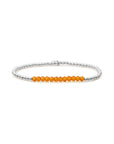 Sparkling Jewels Armband Citrine Quartz Universe - Silver 3mm SB-GEM38-3MM-LINE