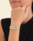 Rosefield horloge QCGSG-Q048 Boxy XS Champagne Steel Gold - PansiteNederland.nl
