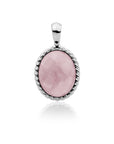 Sparkling Jewels Hanger Pink Opalite Twist Amulet Silver SP21-G66