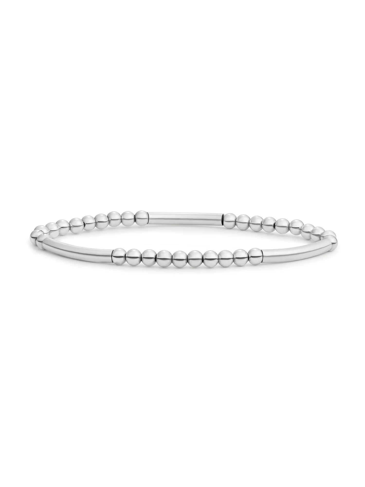 Sparkling Jewels Armband Tube Mix - Silver - 4mm SB-S-4MM-TUBE Zilverkleurig