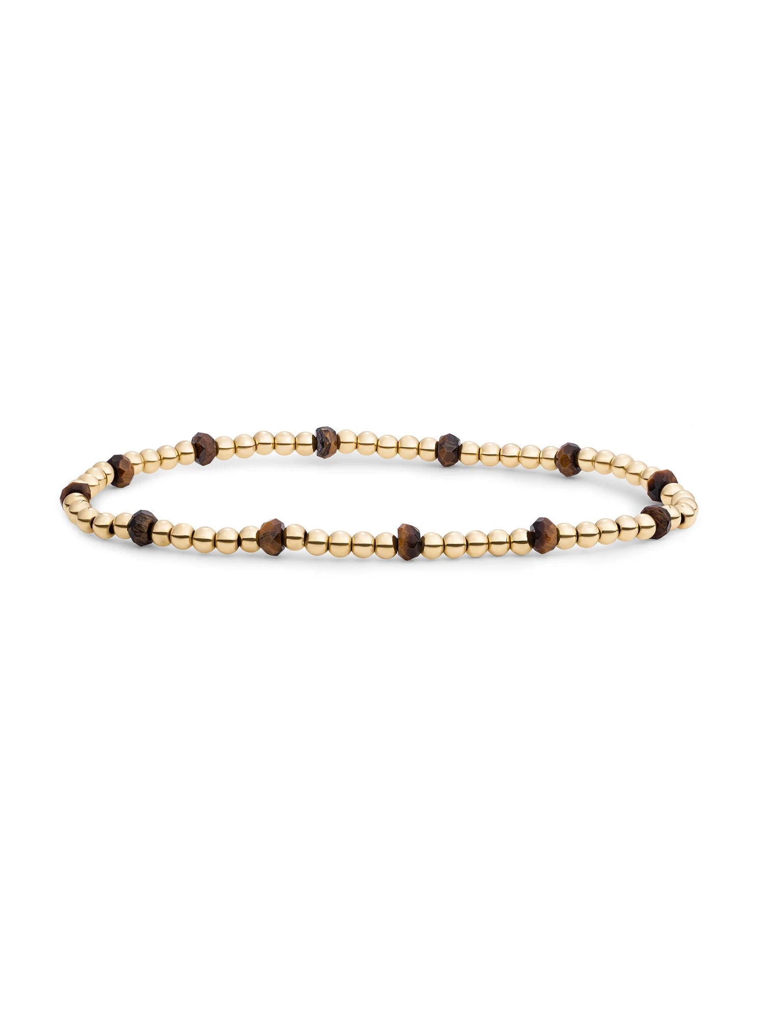 Sparkling Jewels Armband Tijgeroog SBG-GEM09-MIX-FCTRDL Goudkleurig