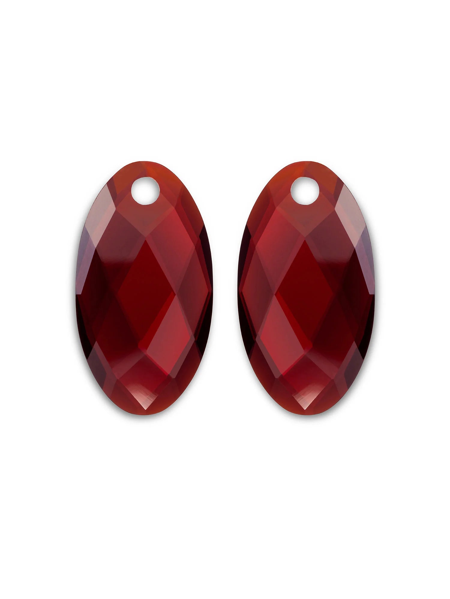 Sparkling Jewels Oorstenen Large Leaf Rubinkwarts EAGEM50-FCLF-L
