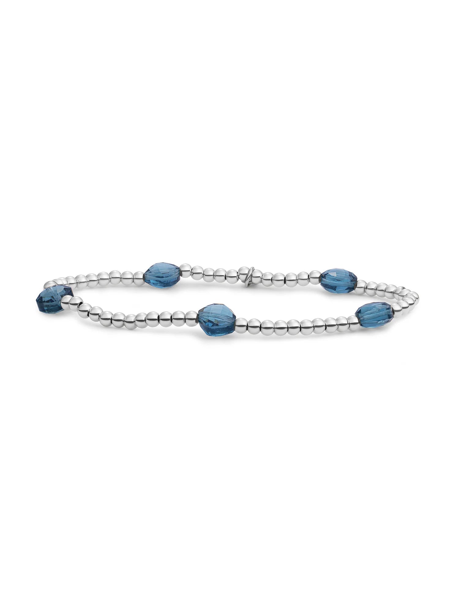 Sparkling Jewels Armband Kwarts SB-S-3MM-CC-G67 Zilverkleurig