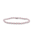 Sparkling Jewels Armband Pink Opalite Interstellar Silver 3mm SB-GEM66-3MM-MIX