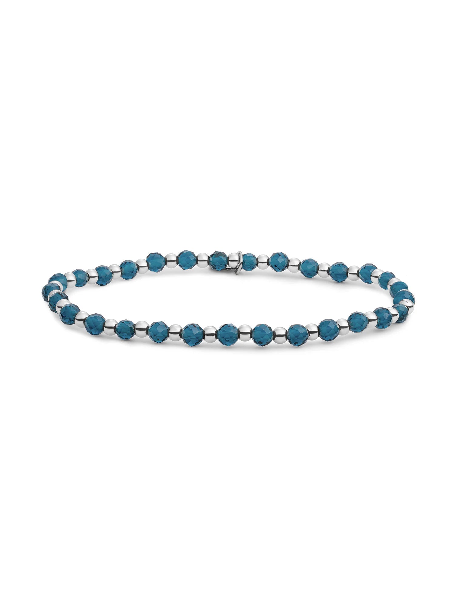 Sparkling Jewels Armband Kwarts SB-GEM67-3MM-MIX Zilverkleurig