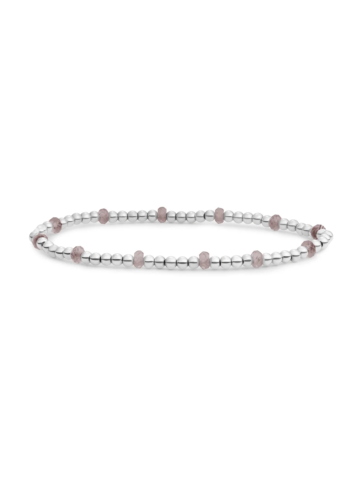 Sparkling Jewels Armband Rookkwarts SB-GEM23-MIX-FCTRDL Zilverkleurig