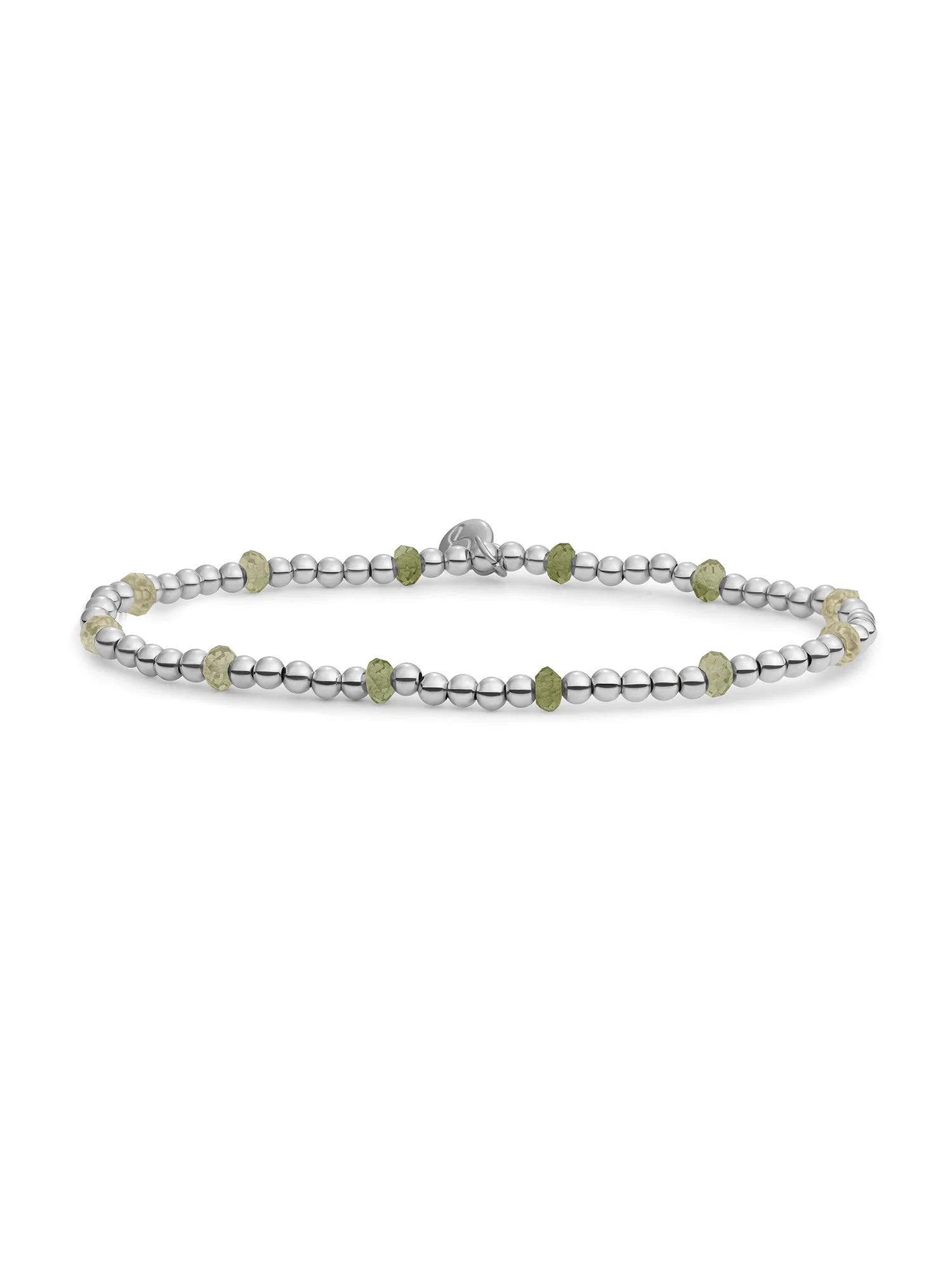 Sparkling Jewels Armband Jade SB-GEM64-MIX-FCTRDL Zilverkleurig