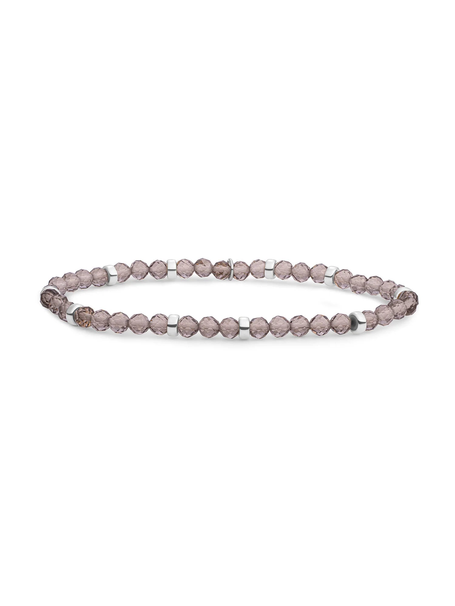 Sparkling Jewels Armband Rookkwarts SB-GEM23-MIX-RDL Zilverkleurig