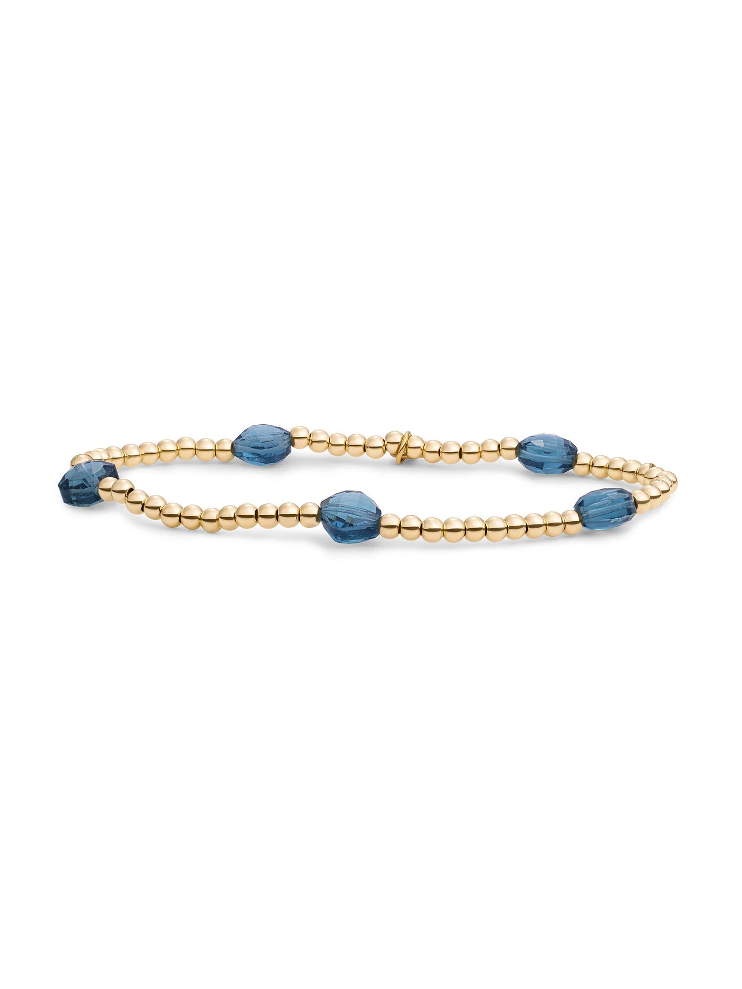 Sparkling Jewels Armband Kwarts SB-G-3MM-CC-G67 Goudkleurig