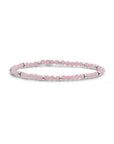 Sparkling Jewels Armband Pink Opalite Roundel Interstellar Silver SB-GEM66-MIX-RDL