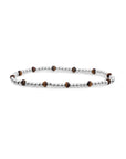 Sparkling Jewels Armband Tiger Eye Reverse Roundel Silver SB-GEM09-MIX-FCTRDL