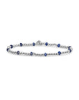 Sparkling Jewels Armband Sodalite Reverse Roundel Silver SB-GEM20-MIX-FCTRDL