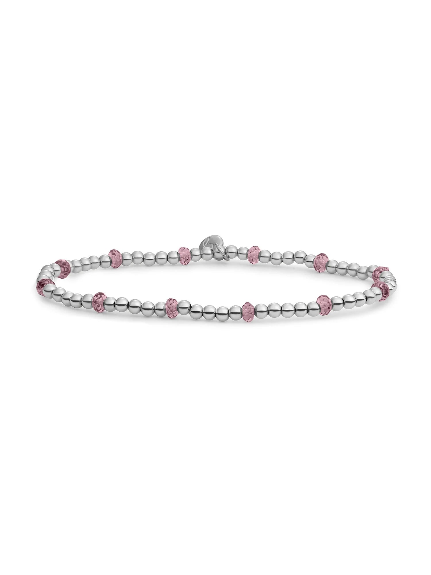 Sparkling Jewels Armband Kwarts SB-GEM59-MIX-FCTRDL Zilverkleurig