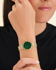 Rosefield horloge SEEGMG-SE72 Small Edit Emerald Mesh Gold - PansiteNederland.nl