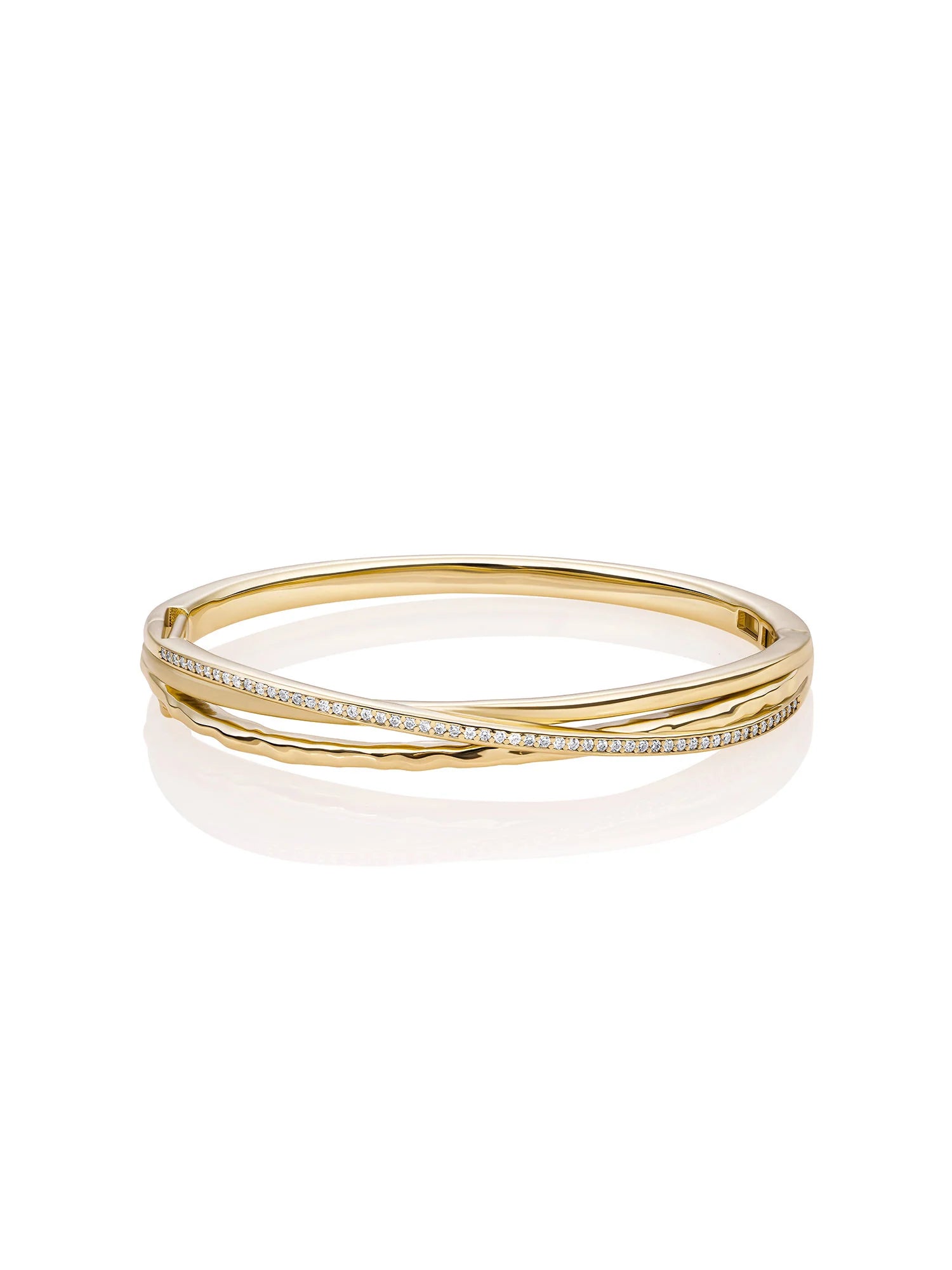 Sparkling Jewels Armband Uneven Bangle SB-BAG-02-019 Goudkleurig