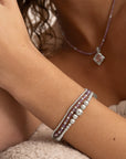 Sparkling Jewels Armband Amethyst Interstellar - Silver 3mm SB-GEM05-3MM-MIX