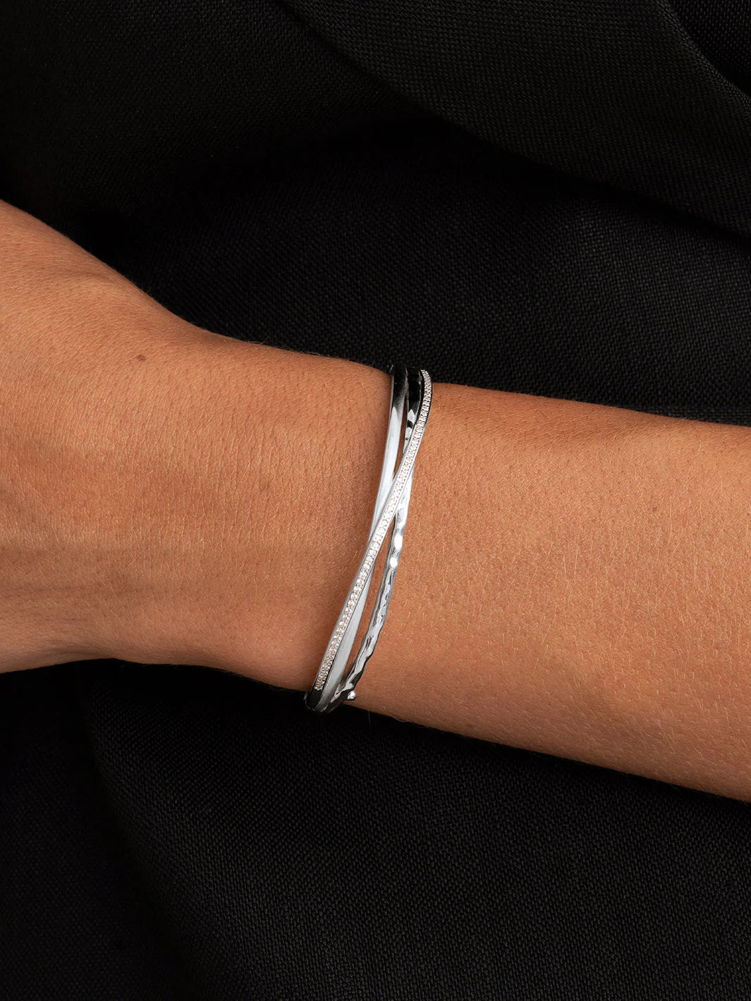 Sparkling Jewels Armband Uneven Bangle SB-BAG-02-020 Goudkleurig