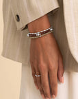 Sparkling Jewels Armband Rice Mix Silver SB-S-2MM-RICE
