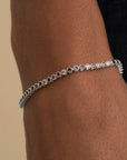Sparkling Jewels Armband Tennis Round Multi CZ Silver Small LK-TBS-02-S-MULTI02