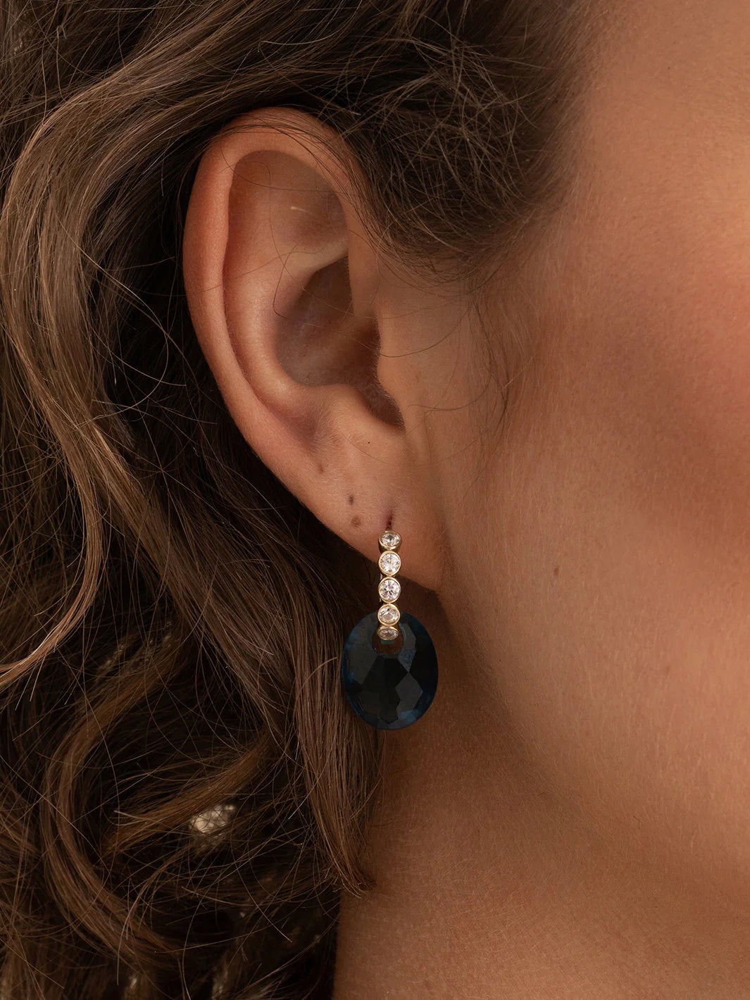 Sparkling Jewels Oorstenen Medium Oval Topaas EAGEM67-MO - PansiteNederland.nl